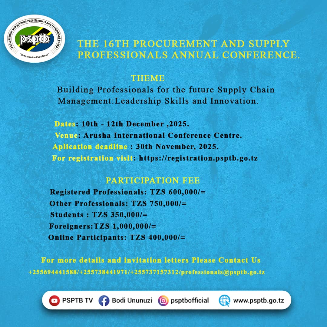 THE 16TH PROCUREMENT AND SUPPLY PROFFESIONALS ANNUAL CONFERENCE